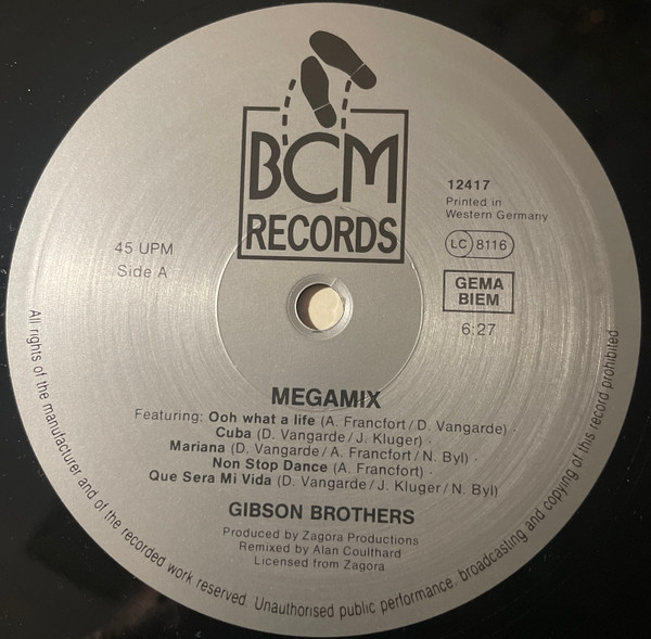 Gibson Brothers - Megamix | BCM Records (12417) - 3 Gibson Brothers - Megamix | BCM Records (12417) - 3