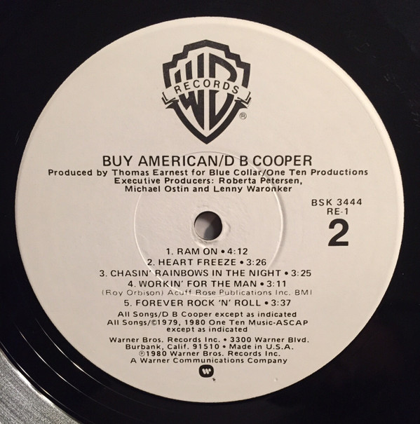 DB Cooper - Buy American | Warner Bros. Records (BSK 3444) - 4
