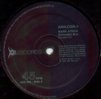 Analogik-a - Mama Africa / Glastine | AA8 Records (AA8 001)