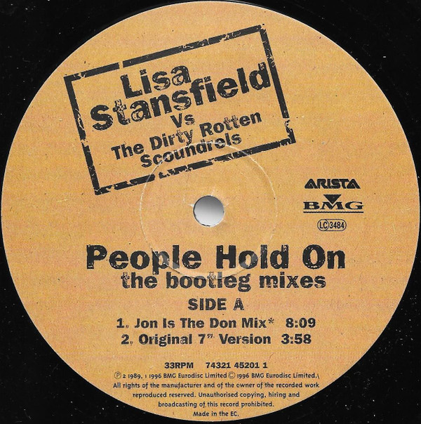 Lisa Stansfield Vs Dirty Rotten Scoundrels - People Hold On (The Bootleg Mixes) | Arista (74321 45201 1) - 3