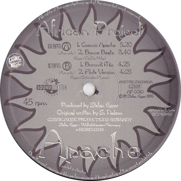 African Project - Apache | Sound Station Records (AP 00110) - main