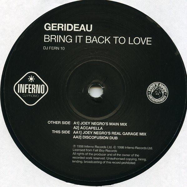 Gerideau - Bring It Back To Love | Inferno (DJ FERN 10) - 2