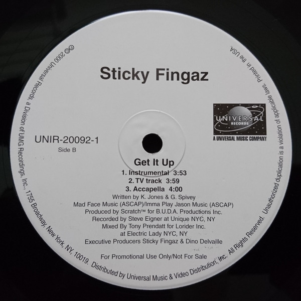 Sticky Fingaz - Get It Up | Universal Records (UNIR-20092-1) - 3