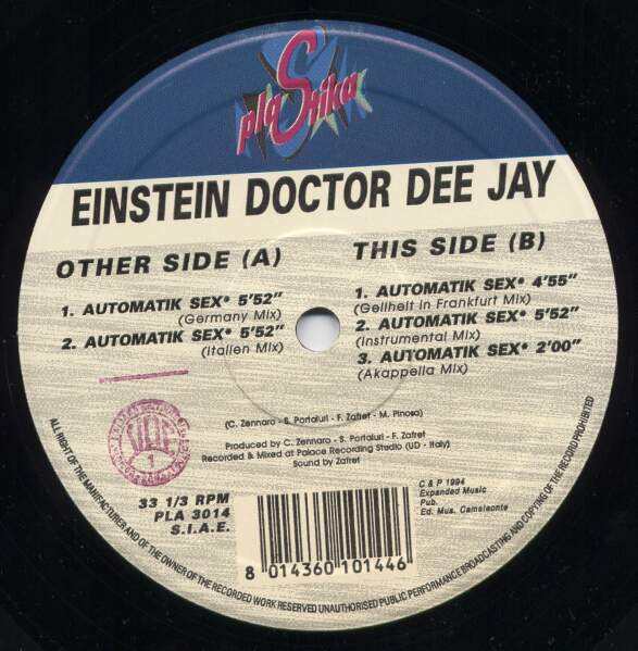 Einstein Doctor DJ - Automatik Sex | Plastika (PLA 3014) - 4