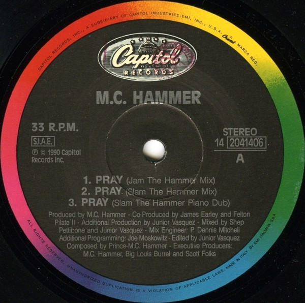 MC Hammer - Pray | Capitol Records (14 2041406) - 3
