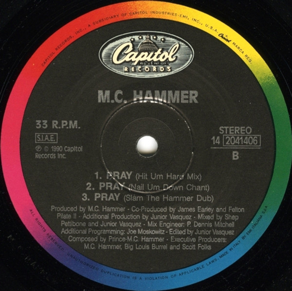 MC Hammer - Pray | Capitol Records (14 2041406) - 4