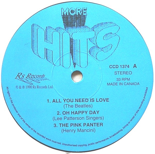 Various - More Hits | Rs Records (CCD 1374)