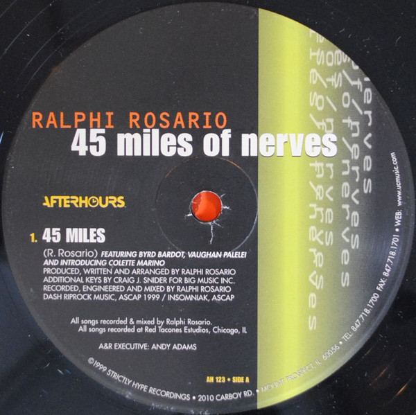 Ralphi Rosario - 45 Miles Of Nerves | Afterhours (AH-123) - 3
