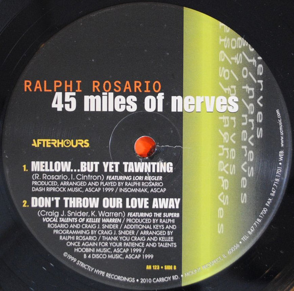 Ralphi Rosario - 45 Miles Of Nerves | Afterhours (AH-123) - 4