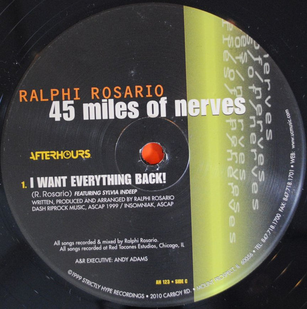 Ralphi Rosario - 45 Miles Of Nerves | Afterhours (AH-123) - 5