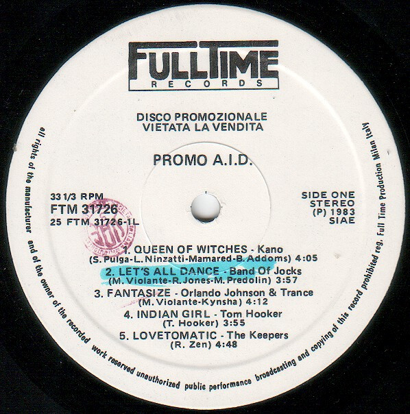 Various - Promo A.I.D. | Full Time Records (FTM 31726) - main