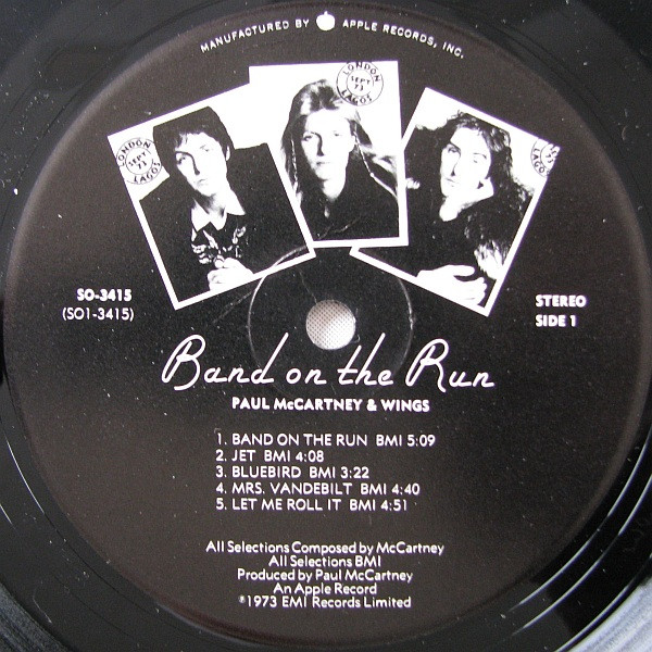 Paul McCartney & Wings - Band On The Run | Apple Records (SO-3415) - 3 Paul McCartney & Wings - Band On The Run | Apple Records (SO-3415) - 3