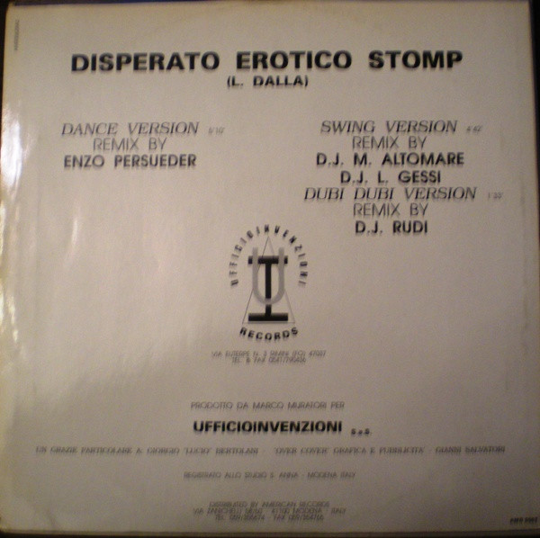 Ufficio Invenzioni - Disperato Erotico Stomp | Ufficio Invenzioni Records (AMR 0063) - 4 Ufficio Invenzioni - Disperato Erotico Stomp | Ufficio Invenzioni Records (AMR 0063) - 4