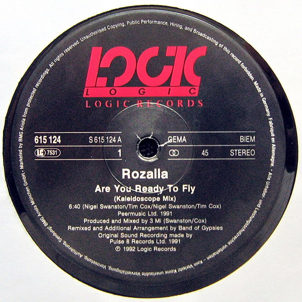 Rozalla - Are You Ready To Fly | Logic Records (615 124) - 3