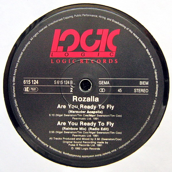 Rozalla - Are You Ready To Fly | Logic Records (615 124) - 4