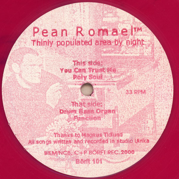 Pean Romael - Thinly Populated Area By Night | Börft Records (Börft 101) - 2