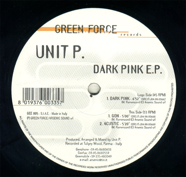 Unit P. - Dark Pink E.P. | Green Force (GEE 005)