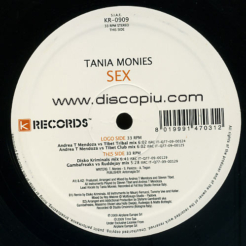 Tania Monies - Sex | K Records (KR-0909)