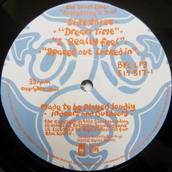 Drum Club - Everything Is Now | Butterfly Records (BFLLP 03) - 4