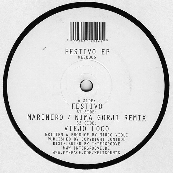 Mirco Violi - Festivo | Welt Sounds (WESO 005)