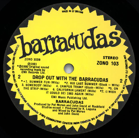 Barracudas - Drop Out With The Barracudas | Zonophone (ZONO 103) - 4