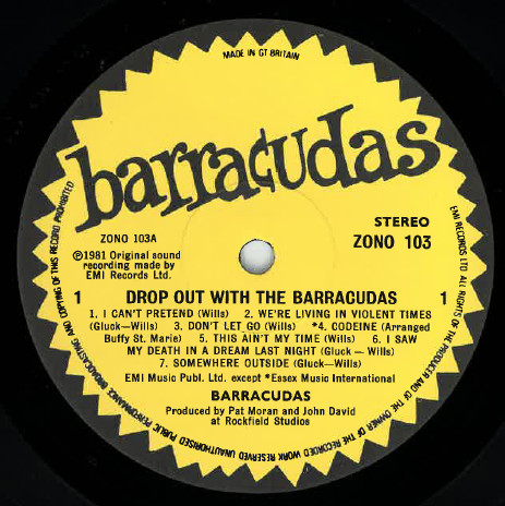 Barracudas - Drop Out With The Barracudas | Zonophone (ZONO 103) - 3