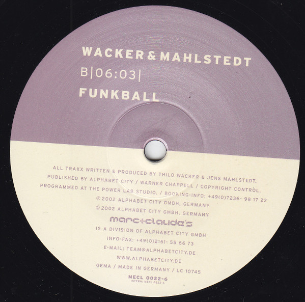 Wacker & Mahlstedt - Switchblade / Funkball | Marc et Claude's (MECL 0022-6) - 2 Wacker & Mahlstedt - Switchblade / Funkball | Marc et Claude's (MECL 0022-6) - 2