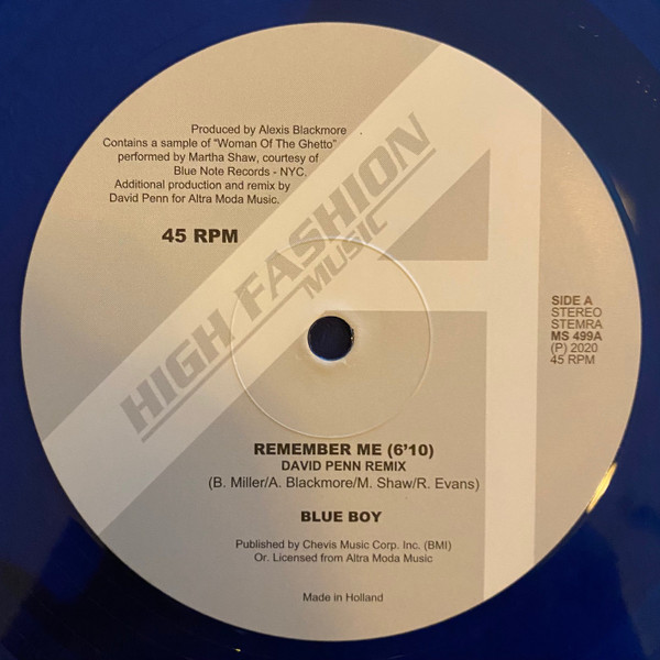 Blue Boy - Remember Me (Remixes) | High Fashion Music (MS 499) - 2