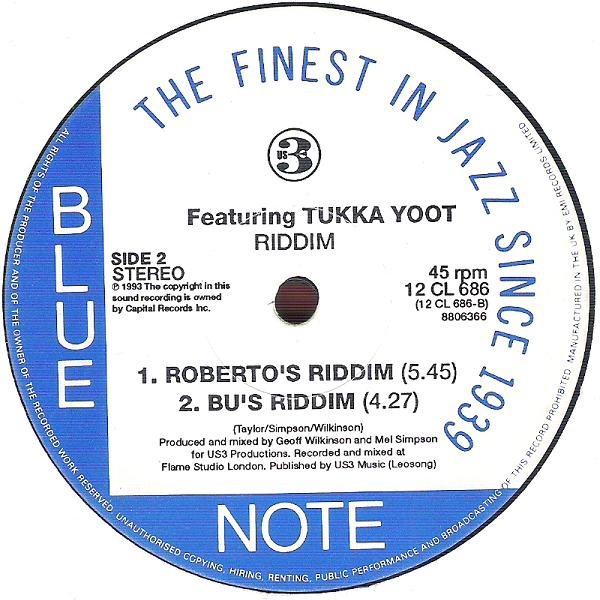 Us3 Featuring Tukka Yoot - Riddim | Blue Note (12CL 686) - 4 Us3 Featuring Tukka Yoot - Riddim | Blue Note (12CL 686) - 4