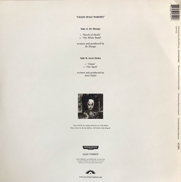 Dr. Shingo / Ascii Disko - Chaos Space Marines | Art Of Perception (AOP-012) - 2 Dr. Shingo / Ascii Disko - Chaos Space Marines | Art Of Perception (AOP-012) - 2