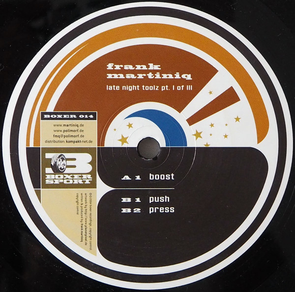 Frank Martiniq - Late Night Toolz Pt. I Of III | Boxer Recordings (BOXER 014) - 2