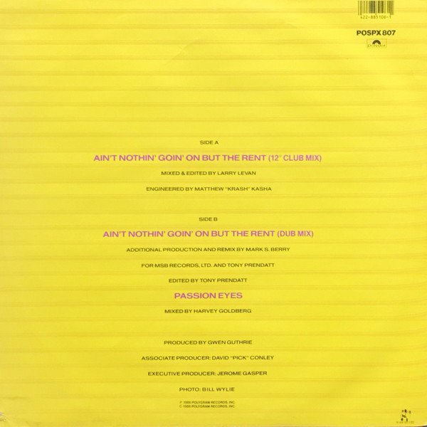 Gwen Guthrie - Ain't Nothin' Goin' On But The Rent | Boiling Point (POSPX 807) - 2 Gwen Guthrie - Ain't Nothin' Goin' On But The Rent | Boiling Point (POSPX 807) - 2