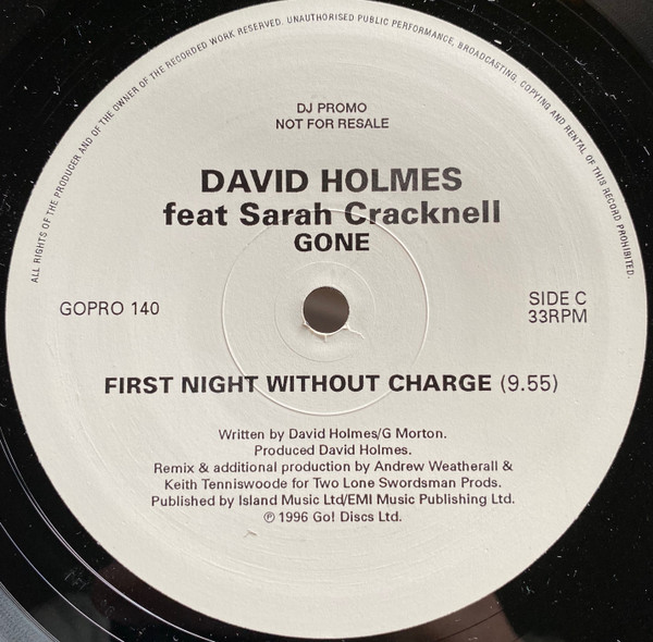 David Holmes - Gone | Go! Discs (GOPRO 140) - 3