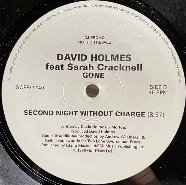 David Holmes - Gone | Go! Discs (GOPRO 140) - 4