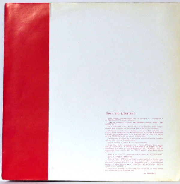 Pierre Hiégel - La Passion | Editions Studio S.M. (SM 33-12) - 4