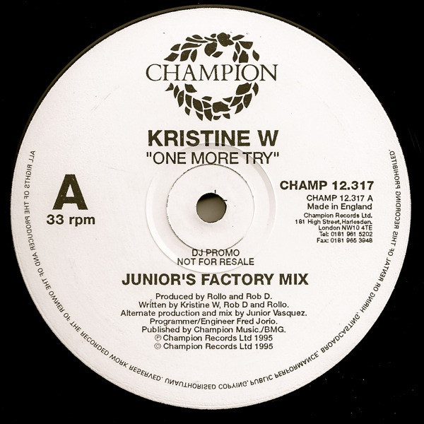 Kristine W - One More Try | Champion (CHAMP 12.317) - main