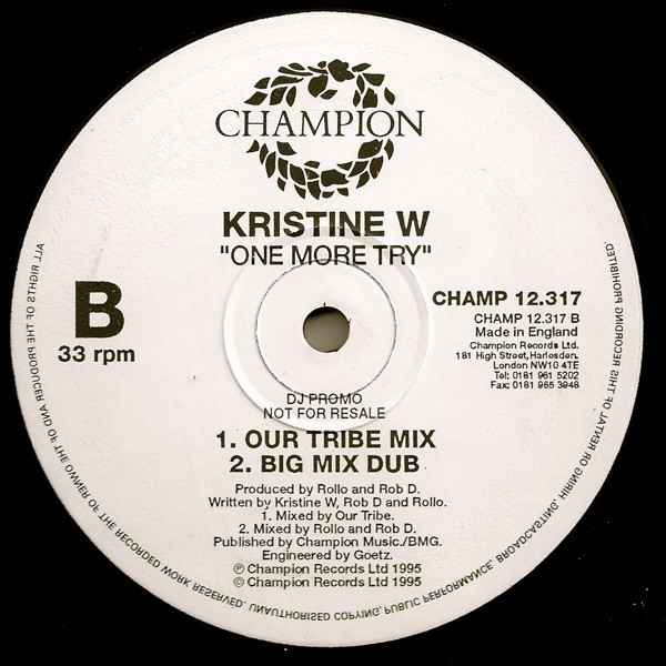 Kristine W - One More Try | Champion (CHAMP 12.317) - 2