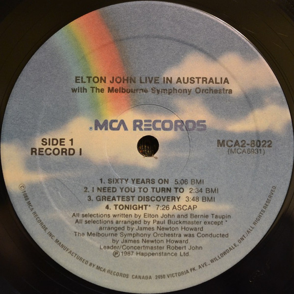 Elton John - Live In Australia (With The Melbourne Symphony Orchestra) | MCA Records (MCA2-8022) - 4 Elton John - Live In Australia (With The Melbourne Symphony Orchestra) | MCA Records (MCA2-8022) - 4