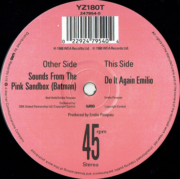Emilio Pasquez - Sounds From The Pink Sandbox (Batman) | WEA (YZ180T) - 3 Emilio Pasquez - Sounds From The Pink Sandbox (Batman) | WEA (YZ180T) - 3
