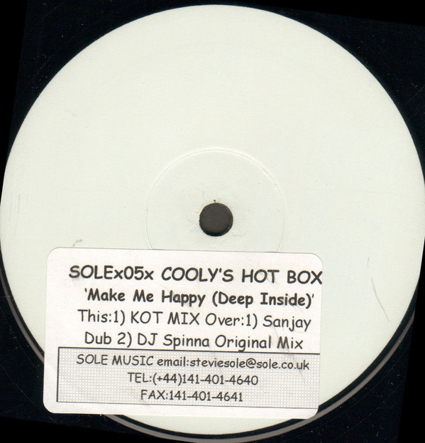 Cooly's Hot Box - Make Me Happy (Deep Inside) | Sole Music (SOLE 005) - main