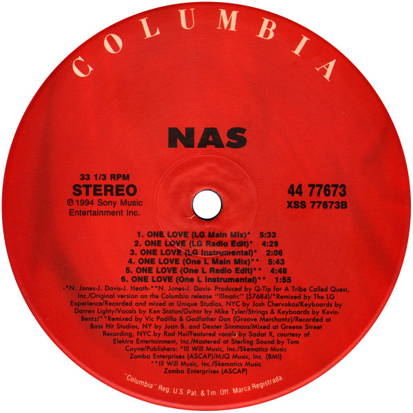 Nas - One Love | Columbia (44 77673) - 4 Nas - One Love | Columbia (44 77673) - 4