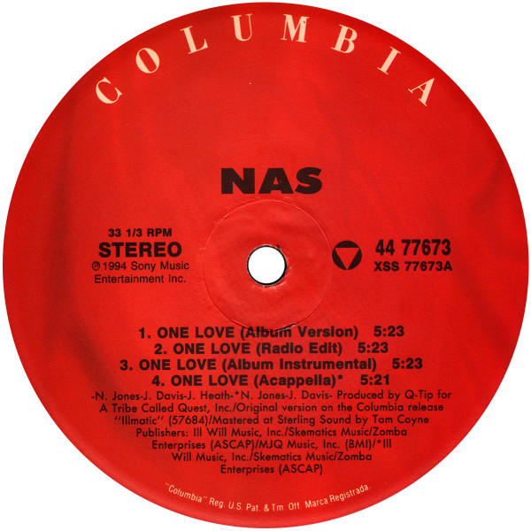 Nas - One Love | Columbia (44 77673) - 3 Nas - One Love | Columbia (44 77673) - 3