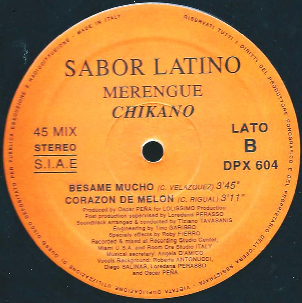 Sabor Latino - Merengue / Chikano | D.V. More Record (DPX 604) - 3 Sabor Latino - Merengue / Chikano | D.V. More Record (DPX 604) - 3