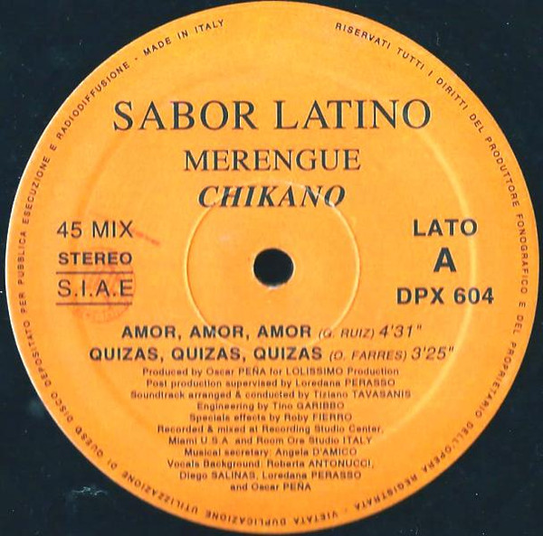 Sabor Latino - Merengue / Chikano | D.V. More Record (DPX 604) - 2 Sabor Latino - Merengue / Chikano | D.V. More Record (DPX 604) - 2