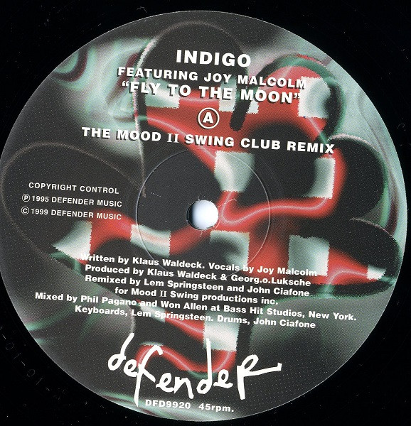 Indigo Featuring Joy Malcolm - Fly To The Moon | Defender Music (DFD9920) - main Indigo Featuring Joy Malcolm - Fly To The Moon | Defender Music (DFD9920) - main