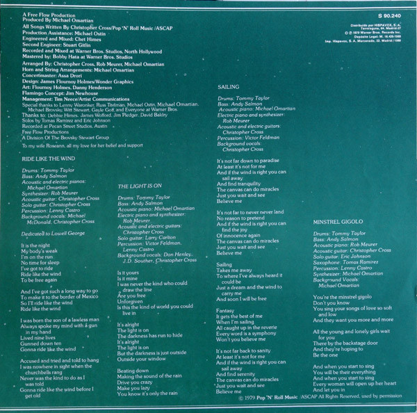 Christopher Cross - Christopher Cross | Warner Bros. Records (S 90.240) - 5