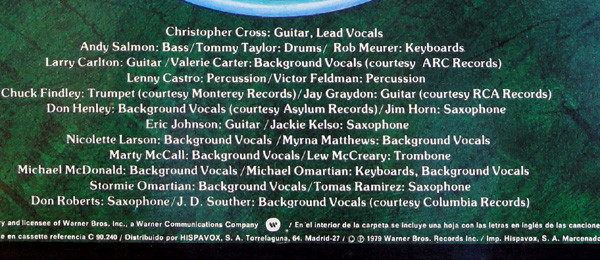 Christopher Cross - Christopher Cross | Warner Bros. Records (S 90.240) - 3