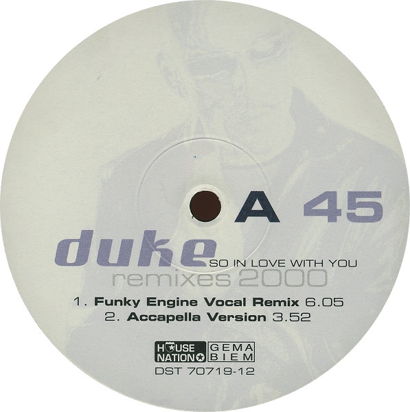 Duke - So In Love With You (Remixes 2000) | House Nation (DST 70719-12) - 3