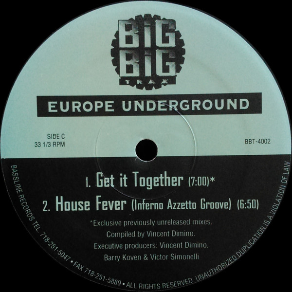 Various - Europe Underground | Big Big Trax (BBT-4002-1) - 4