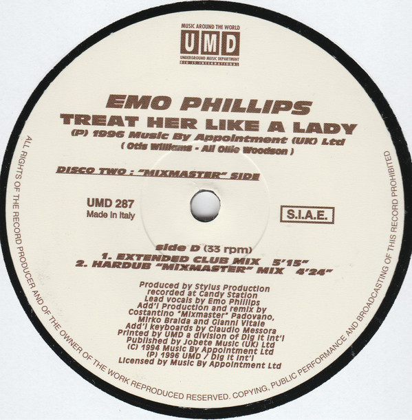 Emo Phillips - Treat Her Like A Lady | Underground Music Department (UMD) (UMD 287) - 6 Emo Phillips - Treat Her Like A Lady | Underground Music Department (UMD) (UMD 287) - 6